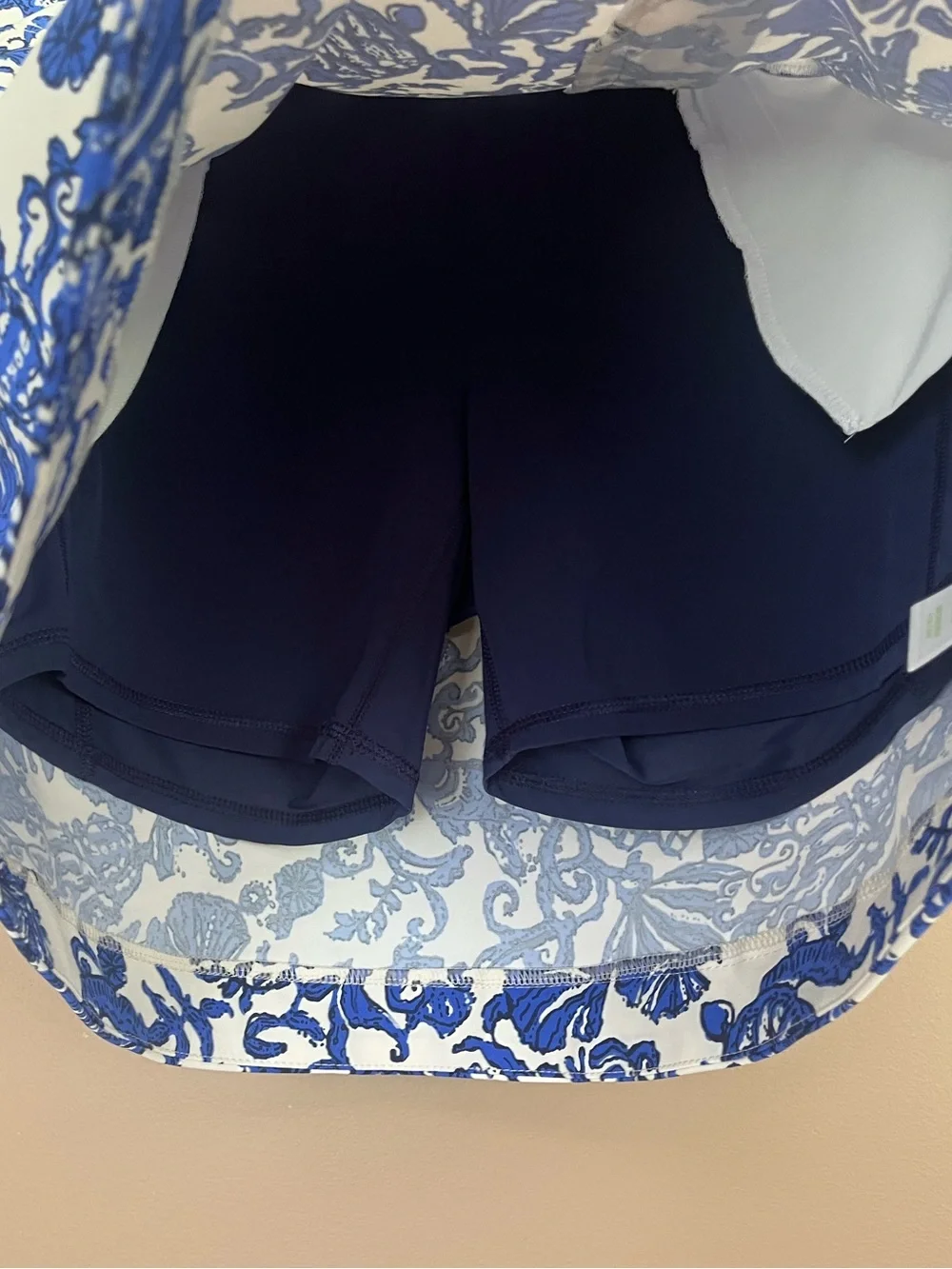 {Lilly Pulitzer} Luxletic Monica Skort in Deeper Coconut Ride With Me - Womens 8